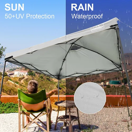 Miniatura 77 de KAMPKEEPER Cubierta de Repuesto Superior para Carpa Toldo Emergente con Ventilación de Aire y Correa Elástica Ajustable, Poliéster Resistente a Azul