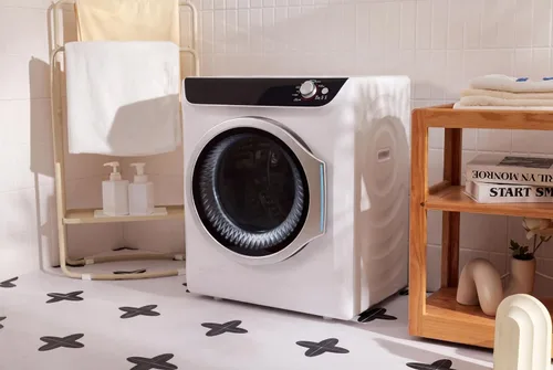 Miniatura 3 de Auertech Secadoras portátiles para lavandería, secadora de ropa de 2.6 pies cúbicos con bañera de acero inoxidable, secadora eléctrica con perilla