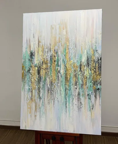 Miniatura 3 de V-inspire Arte, Pintura al óleo de 24x36 pulgadas, Pintura de Lienzo Moderna para Decoración del Hogar, Pintura Mural Abstracta