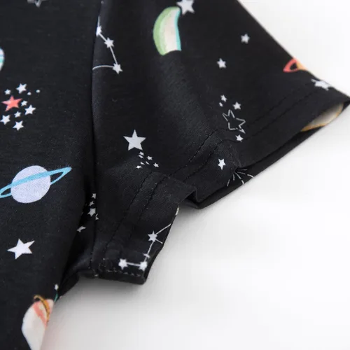 Miniatura 5 de Inadays Camisón de algodón para mujer, ropa de dormir de manga corta, camisón casual con estampado, pijama holgado y cómodo