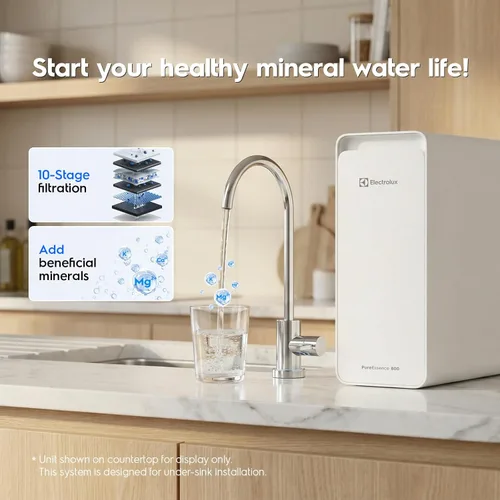 Miniatura 2 de Electrolux Sistema de ósmosis inversa WiFi 800GPD, pH mineral alcalino, filtro de agua de ósmosis inversa sin tanque, sistema de filtración de agua