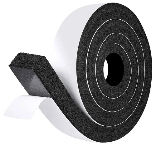 Miniatura 11 de fowong Sello para ventana de aire acondicionado de 1 pulgada x 1 pulgada, burlete grueso de CA para intemperie, cinta selladora adhesiva de espuma