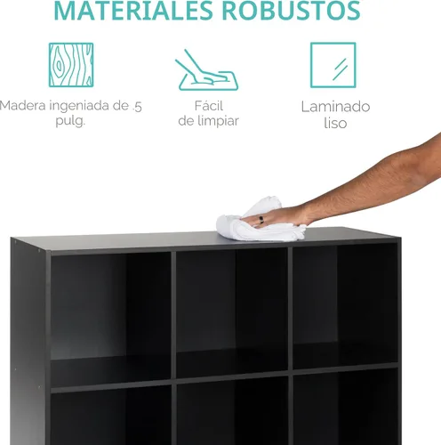 Miniatura 7 de Best Choice Products Organizador de almacenamiento de 9 cubos, apertura de estante de 11 pulgadas, estantería, estante de exhibición, personalizable