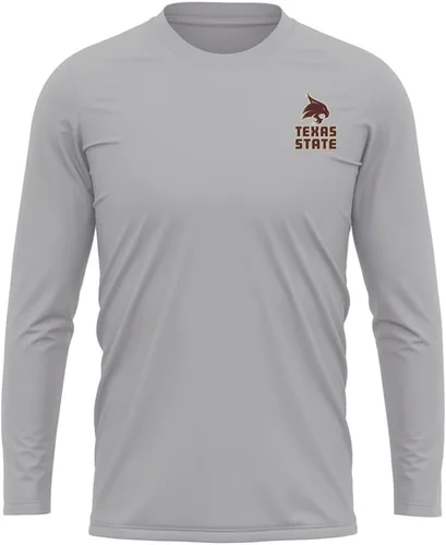 Miniatura 258 de Camisa deportiva de manga larga oficial de la NCAA Collegiate para hombre, con logotipo en el pecho izquierdo, colección Athletic Heather