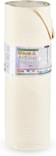 The Warm Company - Relleno de algodón suave y cálido – rollo de 22" x 20 yardas, relleno de 100% algodón para costura, manualidades y proyectos de