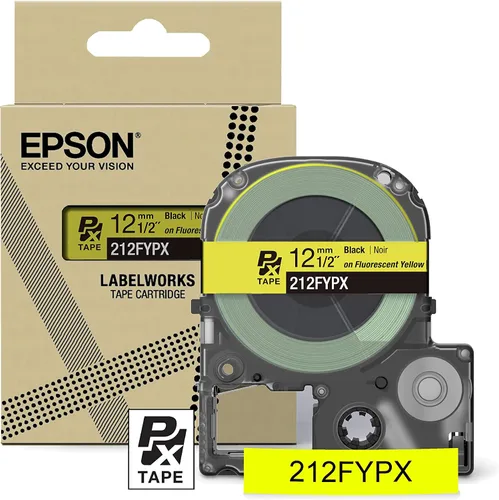 Miniatura 27 de Epson LABELWORKS 212RBBPX Cartucho de Cinta PET (Poliéster) Genuino - Cinta de Etiquetadora de Diseño para Artesanía en Cinta Negra sobre Azul