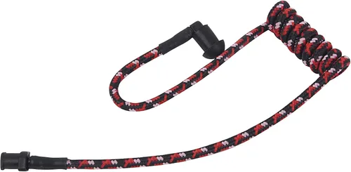 Reemplazo de tubo de bobina de fibra de tela tejida trenzada para auriculares acústicos de radio Walkie Talkie (cable negro, rojo y rosa)