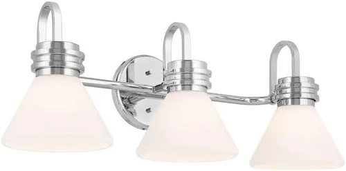 Miniatura 16 de Kichler Farum 55153CH - Aplique de pared de 1 luz de 7.25 pulgadas con cristal ópalo en cromo, para chimenea, cocina, dormitorio, pasillo o tocador