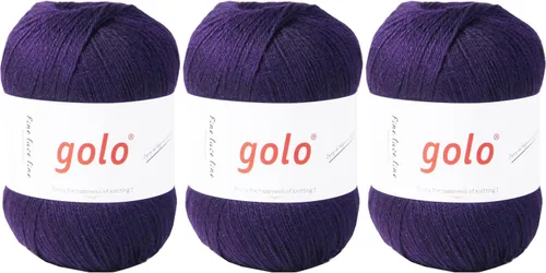 Miniatura 15 de golo Lana merino para tejer hilo de cachemira de 3 capas para ganchillo hilo de ganchillo Marrón
