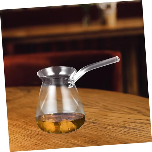 Miniatura 4 de Healeved Tetera de cristal elegante de la resistencia al calor del pote 15.2 fl oz de café preparado a mano para el hogar