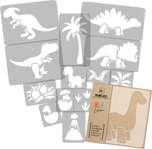 Miniatura 23 de NAKLEO Juego de plantillas de pintura para niños, 14 plantillas de 3.5 x 4.7 pulgadas a 9.1 x 13.4 pulgadas, plantas de otoño, plantillas de dibujo