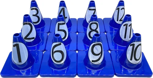 Miniatura 16 de LVL10 Pro - Conos de entrenamiento de fútbol de 6 pulgadas para deportes, para ejercicios de baloncesto, fútbol, baloncesto y agilidad, marcadores