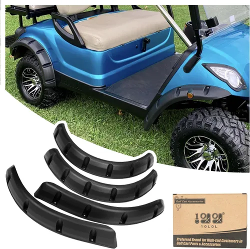 Miniatura 9 de 10L0L Extensiones de guardabarros delanteros y traseros para carrito de golf para Yamaha G14, G16, G19, G22, con herrajes metálicos, juego de 4