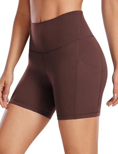 CRZ YOGA Butterluxe - Pantalones cortos de ciclismo para mujer con bolsillos de 3, 5 y 8 pulgadas, cintura alta, para voleibol, entrenamiento,