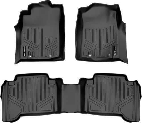 MAXLINER - Juego de alfombrillas de suelo de ajuste personalizado de 2 filas compatibles con Toyota Tacoma 2012-2015