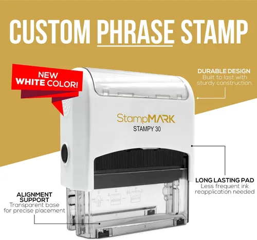 Miniatura 2 de StampMark Sello de oficina de goma autoentintado con tinta azul (pagado), tamaño mediano