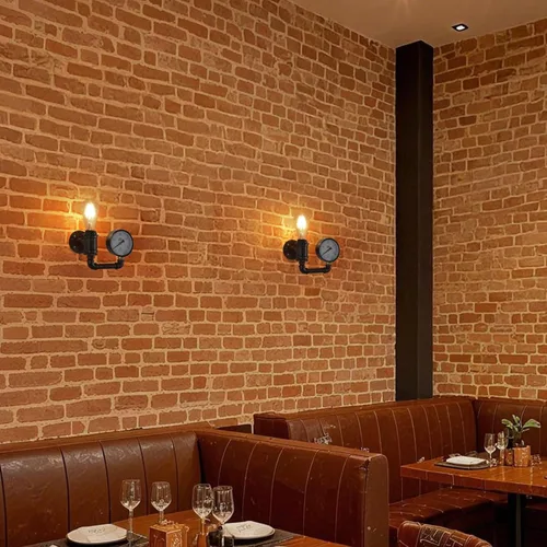 Miniatura 5 de XEYOU Aplique de pared Steampunk de hierro fundido vintage industrial E26 Edison bombilla lámpara de pared de tubo retro para cafetería, bar