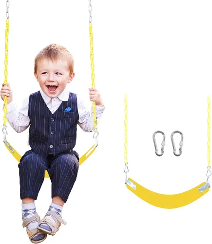 Juego de columpio para niños con cadena de 168 cm-Columpio de cadena para adultos con anillo de metal en T de acero inoxidable-Adecuado para patio