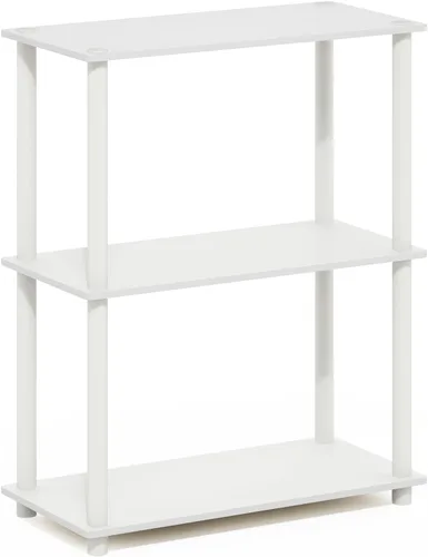 Miniatura 5 de Furinno Turn-N-Tube - Estantes de almacenamiento, estante para libros de 3 niveles, estante esquinero, estantes abiertos sin herramientas
