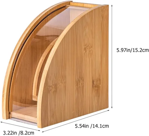 Miniatura 7 de Kichvoe Soporte de filtro de café con forma de ventilador, estante de almacenamiento de papel de café, contenedor de papel de filtro de café