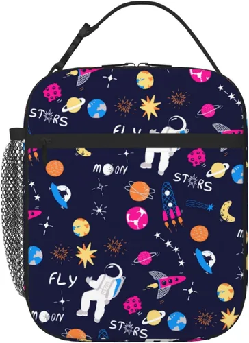 Miniatura 9 de Bolsa de almuerzo divertida para niños con pelotas deportivas, bolsa reutilizable para baloncesto, fútbol, fútbol americano y béisbol, lonchera