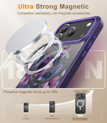 Miniatura 552 de Goodon para iPhone 15 Pro Max con protector de pantalla de privacidad, compatible con Magsafe, funda translúcida mate a prueba de golpes - Linda
