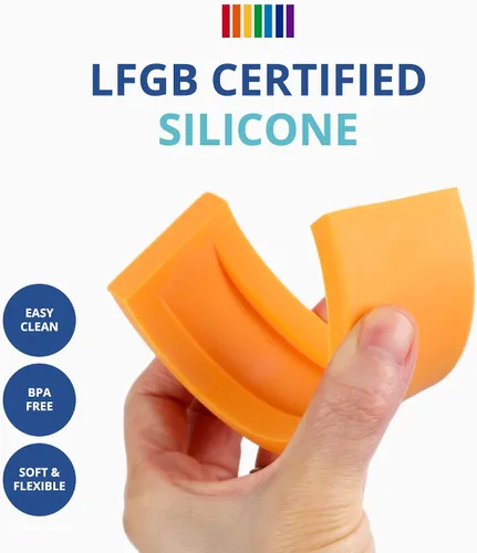 Miniatura 3 de BLUE GINKGO - Rompecabezas de silicona de arcoíris apilables - Rompecabezas de anidación arcoíris Montessori Juguete de apilar para niños y niños