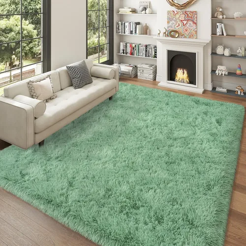 Miniatura 129 de Dssimo - Alfombra superesponjosa para la habitación, alfombra de área moderna, pequeña, suave y acogedora de felpa para niños, niñas y adolescentes
