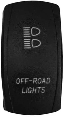 SuperATV Interruptor basculante momentáneo todoterreno de 12V/20A para interruptor basculante de entrada/salida del cabrestante - LED iluminado