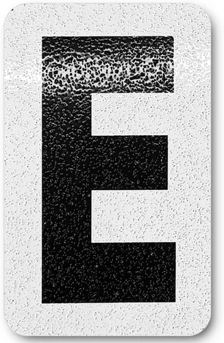 Miniatura 75 de Despegar y pegar individuales, números y letras de aluminio reflectantes, se adhiere al hormigón, madera, metal, azulejos, ladrillo, vidrio