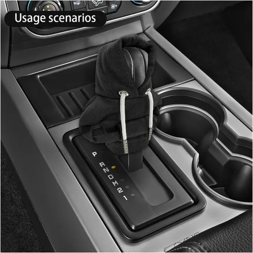 Miniatura 6 de JOYCOURT Sudadera con capucha para palanca de cambios de automóvil, cubierta de perilla de palanca de cambios de moda, mini sudadera con capucha