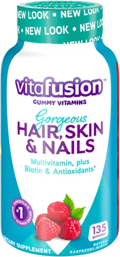 Miniatura 3 de Vitafusion Gorgeous Hair Skin & Nails Multivitamin Plus Power C Vitamina C Gomitas para apoyo inmunológico, 135 unidades y 150