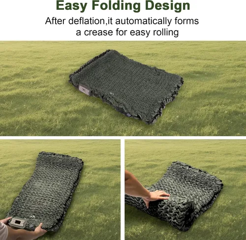 Miniatura 4 de Colchoneta de dormir autoinflable con espuma y bomba eléctrica, innovadora estructura telescópica en forma de Y, colchón de campamento ultraportátil