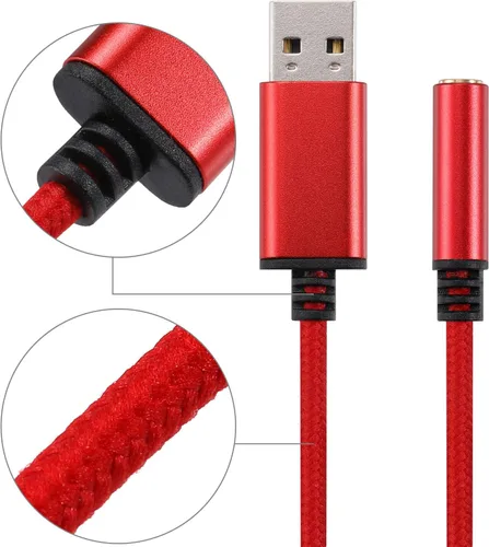 Miniatura 2 de Adaptador de audio USB a conector de auriculares de 0.138 in, compatible con USB a TRRS 4 polos 3.5 puertos auxiliares, tarjeta de sonido estéreo