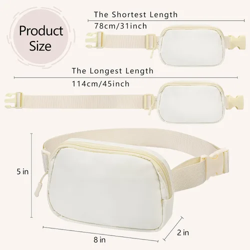 Miniatura 160 de Riñonera cruzada para mujeres y hombres, bolsa para cinturón para senderismo con correa ajustable, riñonera para correr, entrenamiento, deportes