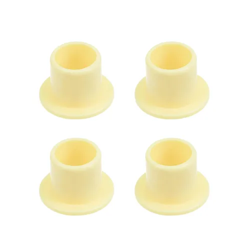 uxcell Rodamientos de manga con bridas 0.315 in diámetro interior 0.394 in OD 0.394 in longitud POM envueltos bujes sin aceite amarillo 4pcs