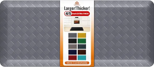 Miniatura 11 de Tapetes de cocina extra gruesos de 4/5 pulgadas para piso, antideslizantes, antifatiga, tapete de fregadero impermeable resistente a las manchas