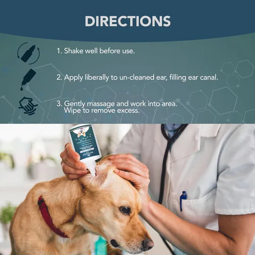 Miniatura 5 de NOVEHA Gotas para los oídos para mascotas con hidrocortisona al 1% Limpiador de oídos para perros y gatos para la acumulación de cerumen, fórmula