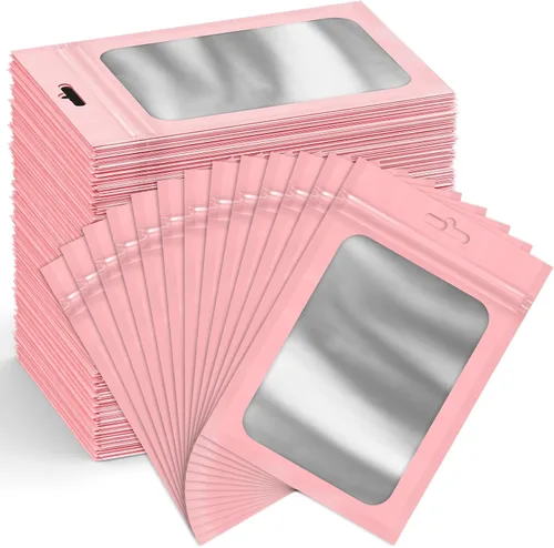 Miniatura 17 de Funfery Paquete de 300 bolsas resellables para almacenamiento de alimentos, bolsas transparentes de Mylar, bolsa de embalaje, comestibles, bolsa a