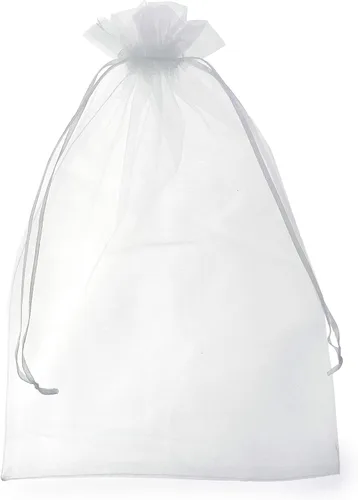 Miniatura 24 de Allgala 100 bolsas de regalo Orangza PF53400 con cordón, 8 x 12 pulgadas, surtidas
