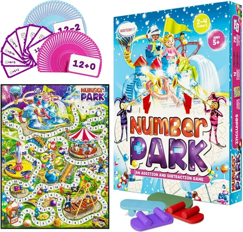 Number Park - Juegos de matemáticas de suma y resta para niños de 5 a 8 años - Divertido juego educativo de aprendizaje - Juegos de mesa para jardín