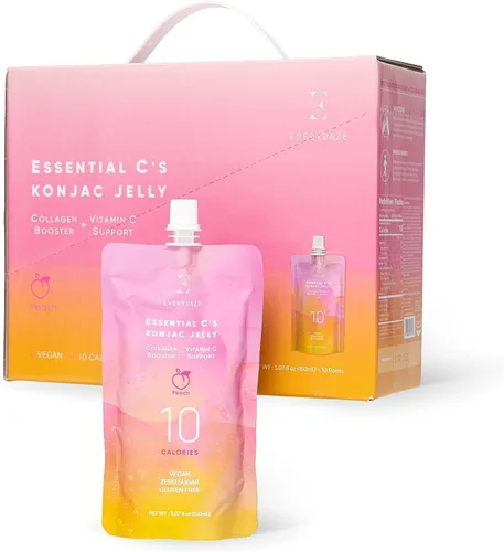 Miniatura 9 de EVERYDAZE BT21 Essential C’s Gelatina de Konjac Pera Coreana Péptidos de Colágeno Vegano y Vitamina C Sin Gluten, Sin Azúcar, Bajas