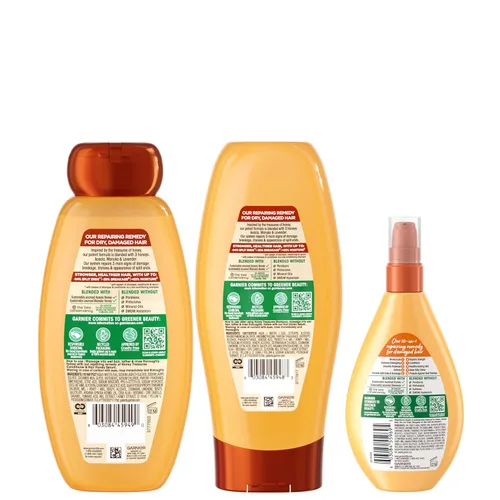 Miniatura 10 de Garnier Whole Blends Honey Treasures - Champú reparador, acondicionador + Miracle Nectar Leave-In Set para cabello seco y dañado (3 artículos), 1