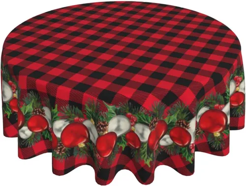 Miniatura 14 de Mantel náutico costero redondo de 60 pulgadas para verano, playa, estrella de mar, coral, conchas marinas, mantel decorativo con tela impermeable