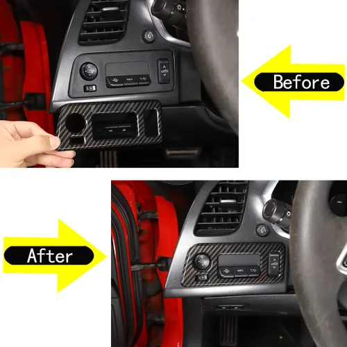Miniatura 7 de Sekhyna Cubierta de marco convertible para panel de interruptor de techo, ABS, 1 unidad, compatible con Corvette C7 Stingray 2014-2019 para consola