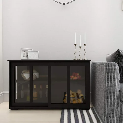 Miniatura 7 de RASOO Aparador de buffet con puerta corrediza de vidrio y estante ajustable, armario de almacenamiento apilable de cocina, muebles antiguos