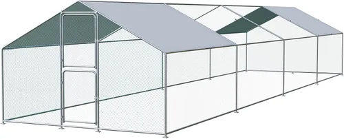 Miniatura 11 de Airynee Gallinero grande, gallineros para 20 pollos, corridos de pollo para patio con agua y cubierta resistente a los rayos UV, techo de cúpula