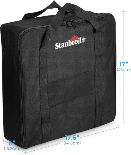 Miniatura 2 de Bolsa de transporte Stanbroil para parrilla de mesa Blackstone de 17 pulgadas sin capucha metálica, negra
