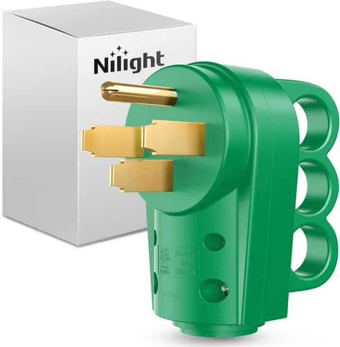 Miniatura 16 de Nilight Enchufe de repuesto para autocaravana de 50 amperios, 125/250 voltios, macho con mango ETL listado NEMA 14-50P para caravana, autocaravana