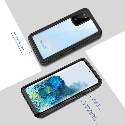 Miniatura 7 de Lanhiem Funda para Samsung Galaxy S20 (No para Plus o Ultra), IP68 Impermeable a Prueba de Polvo con Protector de Pantalla Integrado, Funda